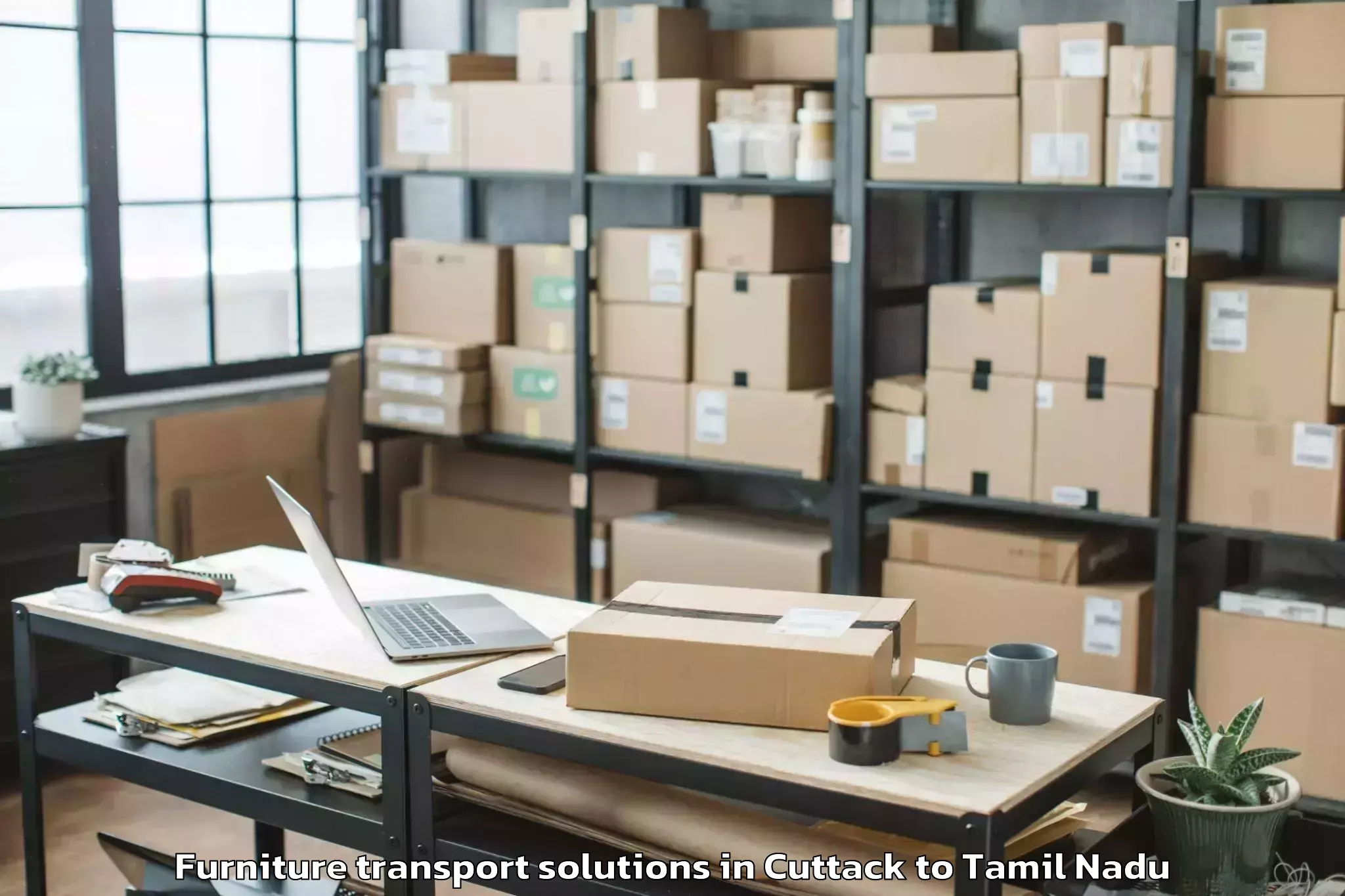 Quality Cuttack to Tiruvarur Furniture Transport Solutions